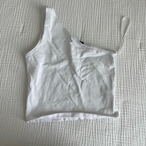 Brandy Melville off the shoulder white crop top